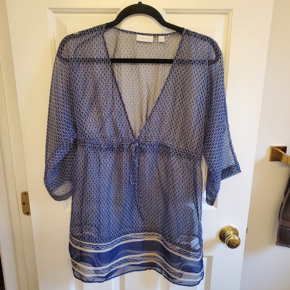 NY & Co. sheer resort chic summer top